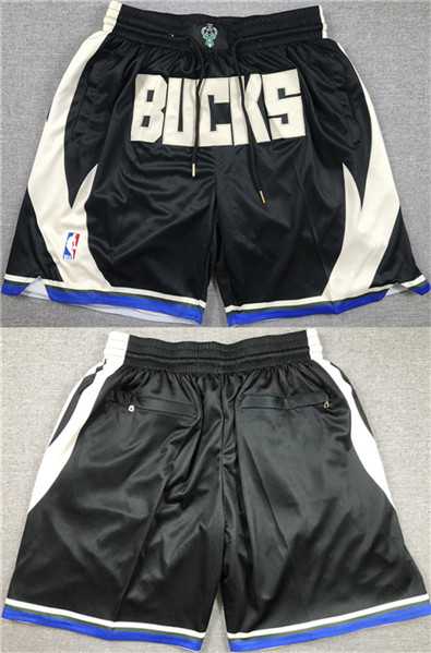Men%27s Milwaukee Bucks Black Shorts->nba shorts->NBA Jersey